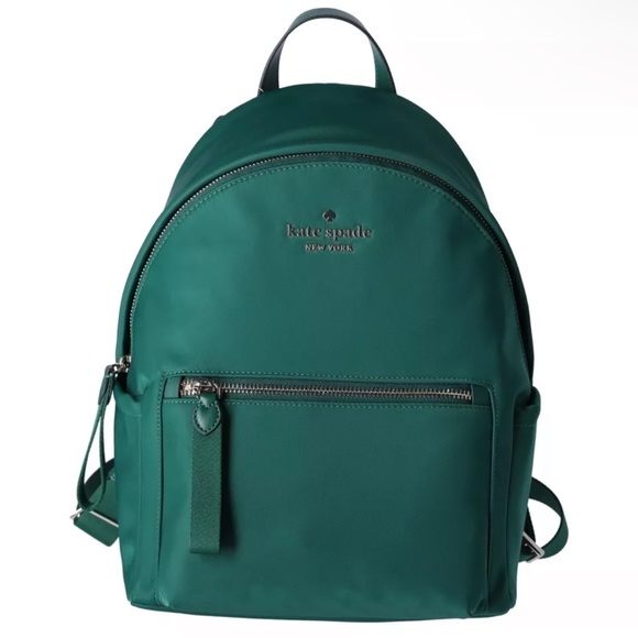Kate Spade Chelsea Medium Backpack The Little Better Nylon Deep Jade Green - Picture 3 of 7